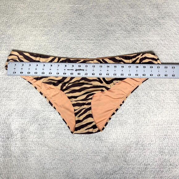 J.Crew Curved-waist cheeky bikini bottom in zebra stripe - swimwear Size 3X NEW - Picture 7 of 8